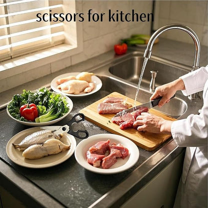Prettyia Kitchen Shears, Take-Apart Heavy Duty Stainless Steel Multi Purpose - Image 3