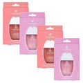 PAMMI Power Mist Hydrating Hand Sanitizer Spray, Portable Travel Size Pocket Hand Sanitizer, Scented Handsanitizer Mini Spray For Car - 600 Sprays (4 Packs (2 Rose and 2 Guava))