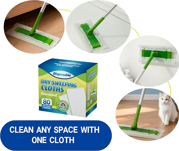 Dry Sweeping Cloths Disposable Mop Refills Floor Dust Mop Pad, Floor Cloth - Image 7