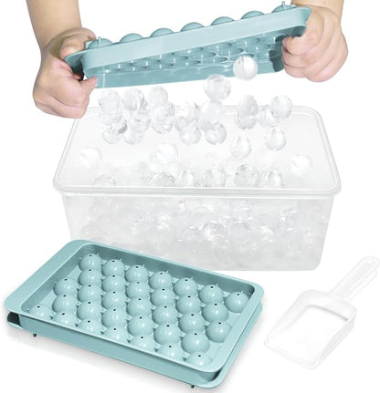 WIBIMEN Ice Cube Tray with Lid and Bin by WIBIMEN