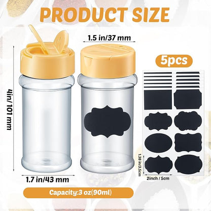 Eccliy 36 Pack 3 oz Clear Plastic Spice Jars - Image 2