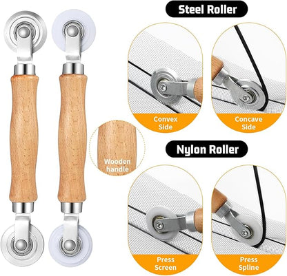 Window Screen Replacement, Screen Door Repair Kit, Including 50 FT - Image 4