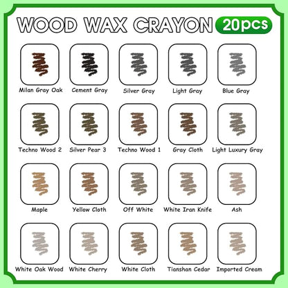 Furniture Markers Touch Up, 20 Colors Wood Filler Sticks, Wood Wax Crayons - Image 2