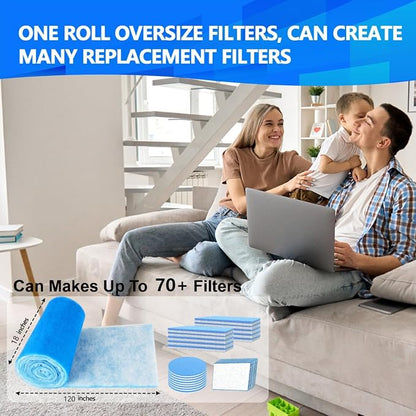 18" x120" Air Vent Filters, Cut to Fit Air Filter, MERV 8 Triple Vent Filter - Image 3