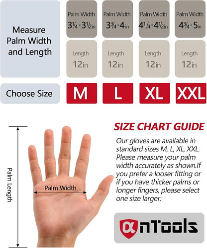 2 Pairs Neoprene and Rubber Blend Heavy-Duty Chemical Gloves, Protective - Image 7