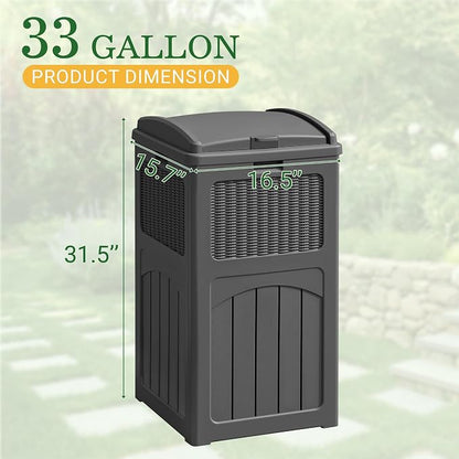 Greesum 33 Gallon Outdoor Trash Can - Image 7
