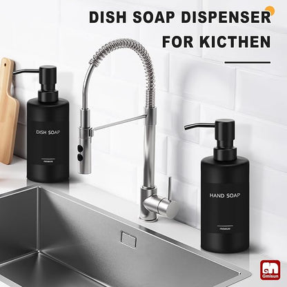 GMISUN Black Soap Dispenser, Hand Soap Dispenser Bathroom, Hand and Dish - Image 4