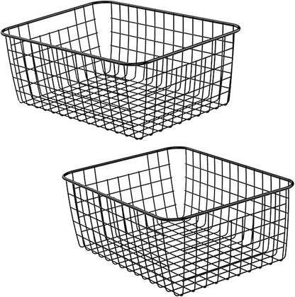 Kitchen Wire Baskets Farmhouse Decor Metal Food Storage Organizer, Household - Image 4