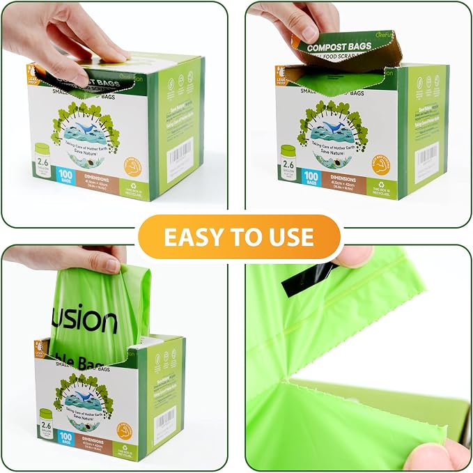 Compostable Bags, Trash bags 13+ gallon tall kitchen, Compostable Trash Lawn & - Image 6