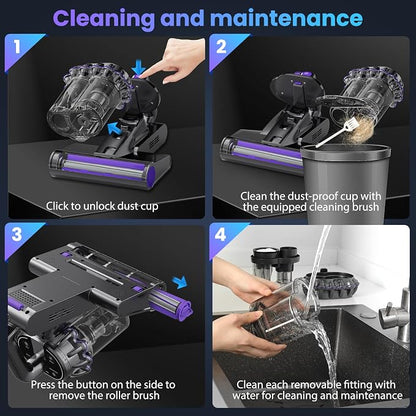 Mattress Vacuum Cleaner, 16Kpa Bed Vacuum Vleaner 253.7nm UV-C Light, 145°F Heat - Image 7