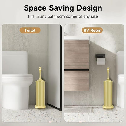 Gold Toilet Brush and Holder，Extra Long Handled Toilet Brush - Image 7