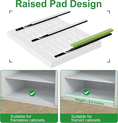 PAKETA 4 Pack Expandable Pull Out Cabinet Organizer, Upgrade 3 Slide Rails - Image 5