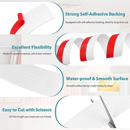Weather Stripping Door Draft Stopper Flexible Self Adhesive Silicone Door Seal - Image 2