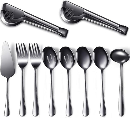 Patelai Serving Utensils Set Include Stainless Steel Large Spoons Slotted by Patelai