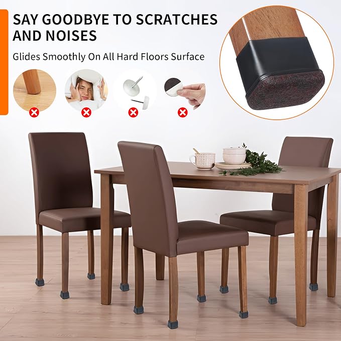 Ezprotekt 24 Pcs Rectangle Felt Chair Leg Floor Protectors - Image 5