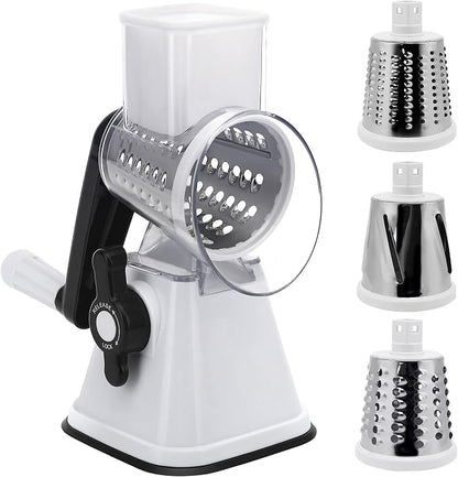 Cheese Graters with Handle, Manual Cheese Shredder Rotary Grater with 3 by NaOHshp
