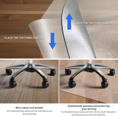 Azadx Chair Mat for Hardwood 60"x 36" Large Office Chair Mat for Hardwood - Image 5