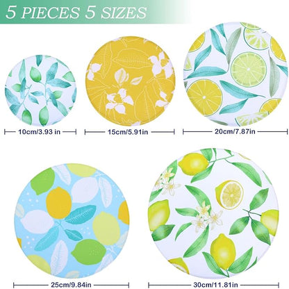 5 Pieces Bowl Covers Reusable, 5 Size Elastic Cloth Bowl Covers - Image 2