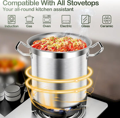 Stockpots-40QT Large Stock Pot Stainless Steel Stockpot - Image 3