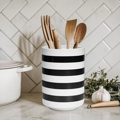 Sunddo Kitchen Utensil Holder, 6.7" Large Utensil Crock, Utensil Holder - Image 2