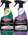 Weiman Disinfecting Granite & Stone Daily Cleaner and Sealer Kit - For Granite, Marble, Quartz, Quartzite, Slate - 24 oz Daily Kitchen Countertop Cleaner, 24 oz Granite & Stone Sealer