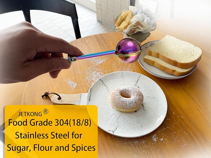 JETKONG Baker's Dusting Wand for Sugar, Flour and Spices, Stainless Steel - Image 3