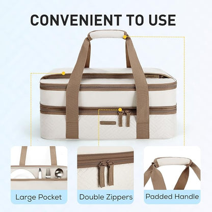 TOURIT Double Decker Insulated Casserole Carrier - Image 4