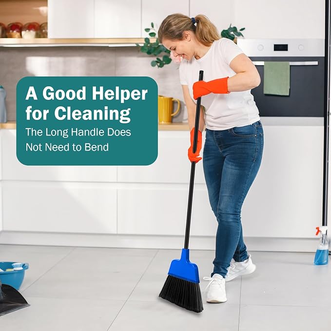 8 Pcs Outdoor Broom for Floor Cleaning 54 Inch Commercial Heavy Duty Broom Long - Image 5