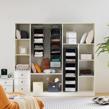 YOUDENOVA Hanging Closet Organizer, 4-Shelf Closet Hanging Storage Shelves - Image 2