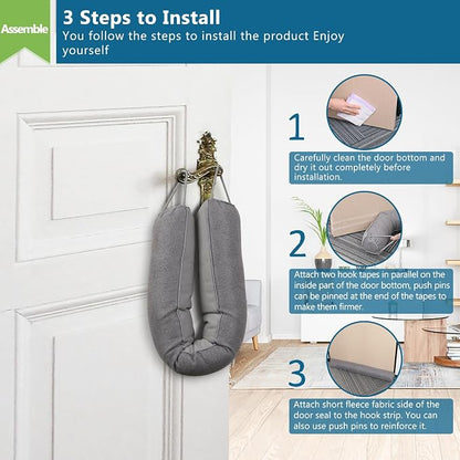 Triangular Under Door Draft Stopper 38 inch Heavy Duty Door Draft Blocker - Image 5