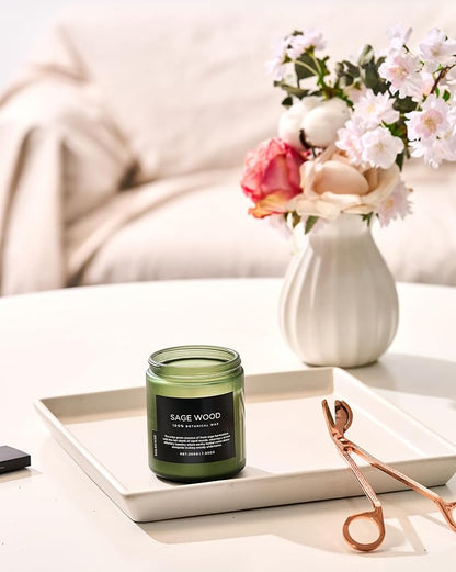 M&SENSE Sage Wood Scented Candle, 7.05oz 50 Hours Long Lasting Clean Non Toxic - Image 8