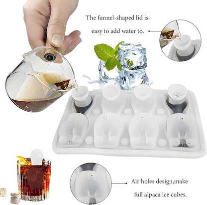 3D Alpaca Ice Cube Mold, 4 Hole Fun Shapes Large Daarcin Ice Cube Tray - Image 4