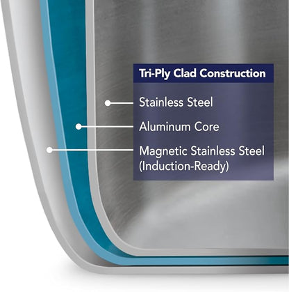 Tramontina Tri-Ply Clad Stainless Steel 8-Quart Stock Pot - Image 6
