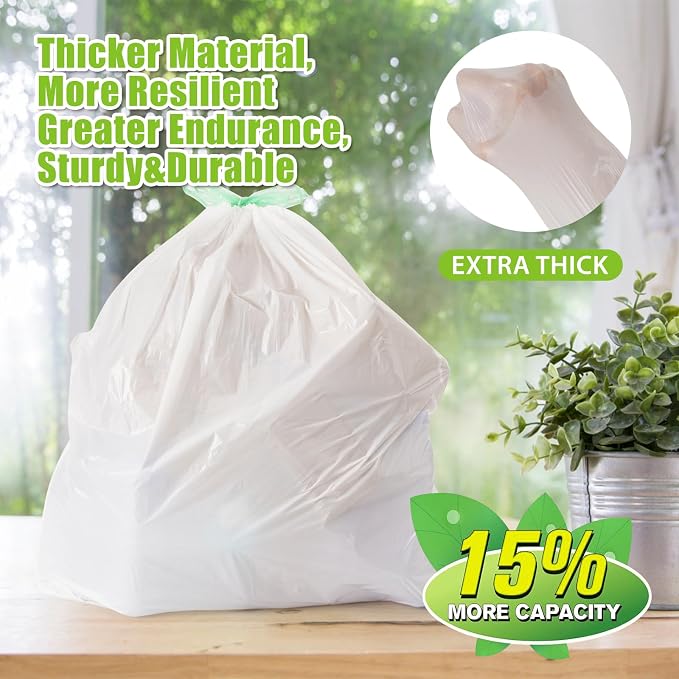 Large Trash Bag 13 Gallon Tall Drawstring 100% Post-Consumer Recycled Garbage - Image 4