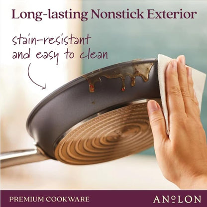 Anolon Accolade Forged Hard Anodized Nonstick Frying Pans/Skillet Set, 10 Inch - Image 5