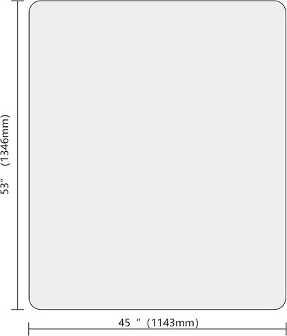Office Chair Mat for Hardwood Floor, 1/8" Thick 53"x 45" Crystal Clear Hard - Image 7