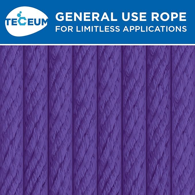 TECEUM Cotton Rope 3/16” – 100 FT – Strong All-Purpose Braided Rope – Natural - Image 9