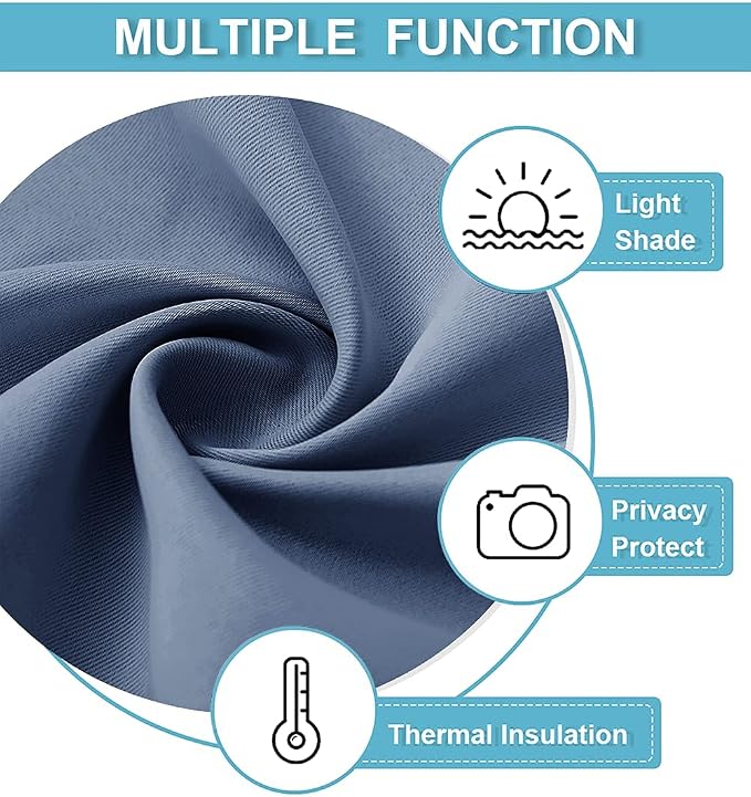 RYB HOME Blackout Curtains for Small Window - Image 5
