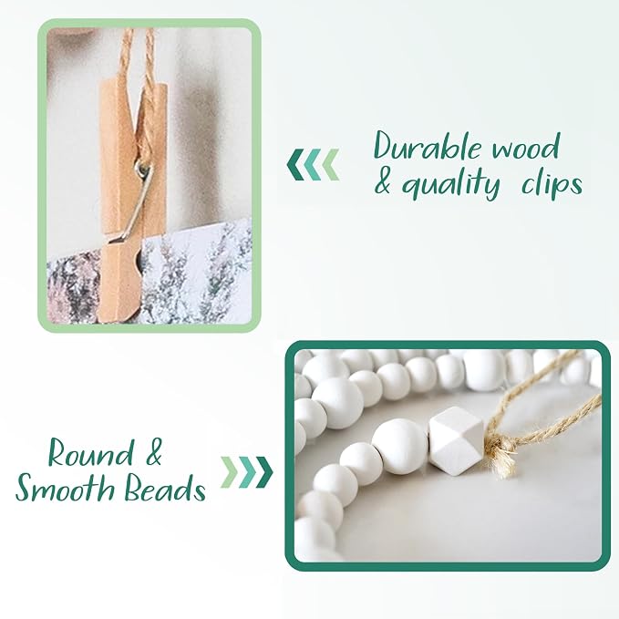 6 Feet Wooden Beads Garland - Image 7