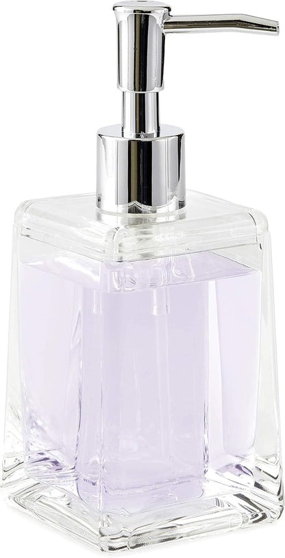Huang Acrylic Clear Square Tapered Soap Dispenser Crystal Clear Acrylic | - Image 3