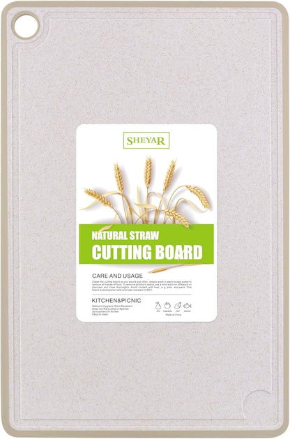 Cutting Board for Kitchen, Wheat Straw Fiber Cutting Board, Dish Washer Safe by zzsbrm