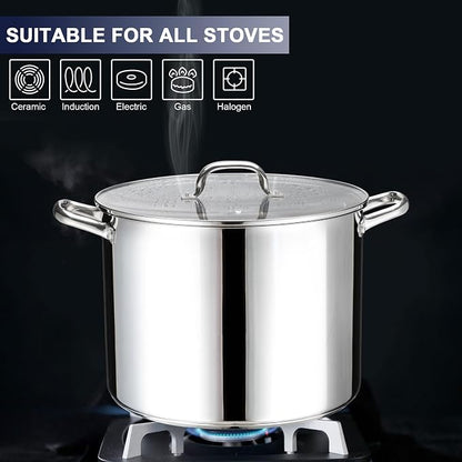20 QT Stainless Steel Large Stock Pot, LIANYU Heavy Stockpot - Image 3