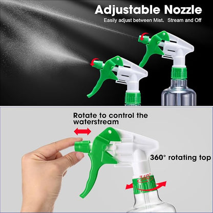 Eccliy 12 Pcs 16 Oz Plastic Spray Bottle, Adjustable Empty Reusable Sprayer - Image 5