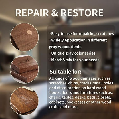 Wood Repair Kit, Furniture Repair Kit Scratch Cover - Image 3