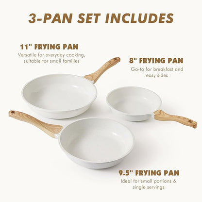 SENSARTE Nonstick Frying Pan Skillets, Healthy Cookware Chef's Pan, PTFE & PFAS - Image 3