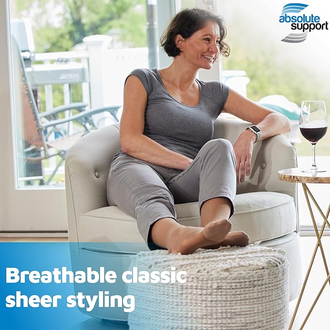 (3 Pairs - Closed Toe) Made in USA - Wide Calf Compression Stockings for Women 15-20mmHg - Womens Compression Knee High Support Socks for Circulation, Embolism, Edema - Beige, 3X-Large - A101BE6-3