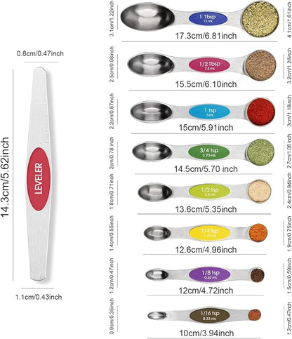 Magnetic Measuring Spoons Set Stainless Steel - Image 2