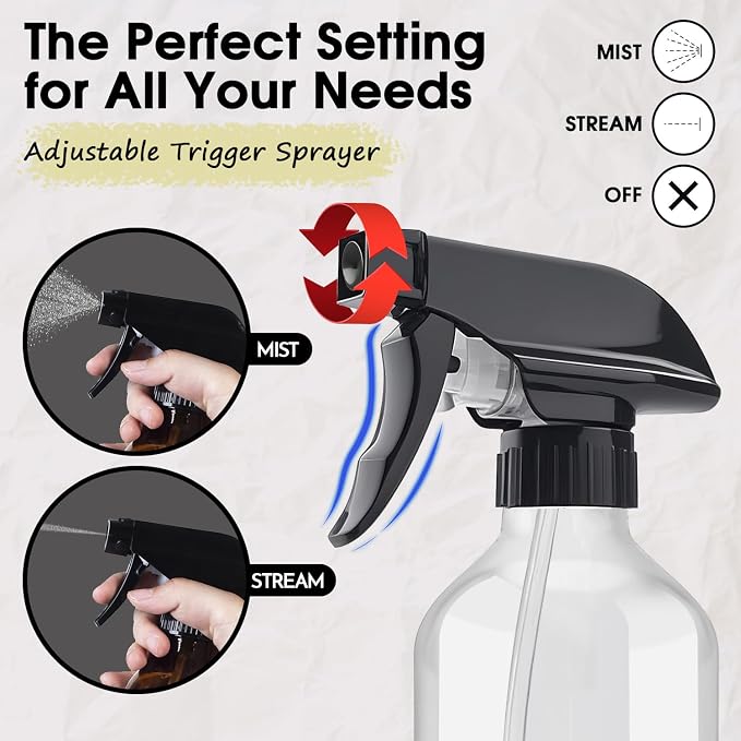 2 Packs Plastic Spray Bottles 360° Water Spray Bottle - Image 2