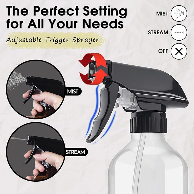 2 Packs Plastic Spray Bottles 360°Water Spray Bottle - Image 2