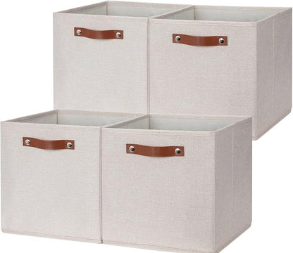 HNZIGE Fabric Storage Cubes Set of 4, 12 x 12 Storage Baskets, Cloth Storage - Image 7